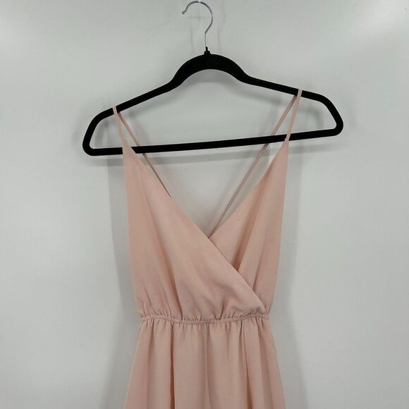 LULUS Everything's All Bright Blush Pink Backless Maxi Dress Size Medium - Picture 6 of 12